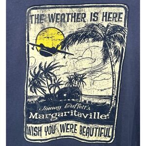 Vintage Jimmy Buffett Margaritaville Orlando T-Shirt XL Blue Weather is Here Y2K